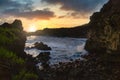 Ana Kai Tangata Cave Bay Sunset