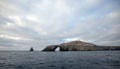 Anacapa Islands Arch Rock and lighthouse at Channel Islands National Park off the coast of California USA Royalty Free Stock Photo