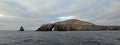 Anacapa Islands Arch Rock and lighthouse at Channel Islands National Park off the coast of California USA Royalty Free Stock Photo