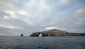 Anacapa Islands Arch Rock and lighthouse at Channel Islands National Park off the coast of California USA Royalty Free Stock Photo