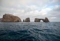 Anacapa Islands Arch Rock and lighthouse at Channel Islands National Park off the coast of California USA Royalty Free Stock Photo