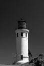 Anacapa Lighthouse Black And White Royalty Free Stock Photo