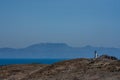 Anacapa Lighthouse And The California Coast In The Distance Royalty Free Stock Photo