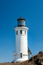 Anacapa Lighthouse Glows White High On The Cliffs Royalty Free Stock Photo