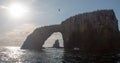 Anacapa Arch rock formation on Anacapa Island in the Channel Islands National Park offshore from Santa Barbara California Royalty Free Stock Photo