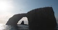 Anacapa Arch rock formation on Anacapa Island in the Channel Islands National Park offshore from Santa Barbara California Royalty Free Stock Photo