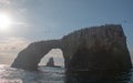 Anacapa Arch rock formation on Anacapa Island in the Channel Islands National Park offshore from Santa Barbara California Royalty Free Stock Photo