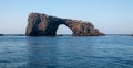 Anacapa Arch rock formation on Anacapa Island in the Channel Islands National Park offshore from Santa Barbara California Royalty Free Stock Photo
