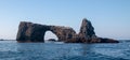 Anacapa Arch rock formation on Anacapa Island in the Channel Islands National Park offshore from Santa Barbara California Royalty Free Stock Photo