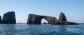 Anacapa Arch rock formation on Anacapa Island in the Channel Islands National Park offshore from Santa Barbara California Royalty Free Stock Photo