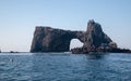 Anacapa rock formation on Anacapa Island in the Channel Islands Naitonal Park offshore from the Ventura Oxnard area of southern Royalty Free Stock Photo