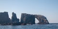 Anacapa Arch rock formation on Anacapa Island in the Channel Islands National Park offshore from Santa Barbara California Royalty Free Stock Photo