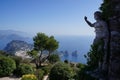 Anacapri and the statue Royalty Free Stock Photo