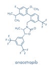 Anacetrapib hypercholesterolemia drug molecule. CETP cholesterylester transfer protein inhibitor for the treatment of elevated.