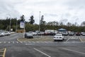 Anacortes, WA USA - circa November 2021: Street view of the Washington State Ferry Terminal parking lot Royalty Free Stock Photo