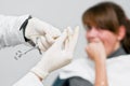 Anaesthesia process at dentistry Royalty Free Stock Photo