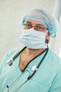 Anaesthesiologist doctor at operation Royalty Free Stock Photo