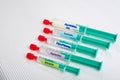 Anaesthetic induction syringes Royalty Free Stock Photo