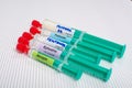 Anaesthetic induction syringes Royalty Free Stock Photo