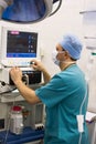 Anaesthetist in operation room Royalty Free Stock Photo