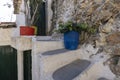 Anafiotika, scenic tiny neighborhood of Athens, part of the old historical district Plaka, narrow streets, Athens, Greece