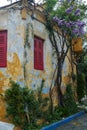 Anafiotika, scenic tiny neighborhood of Athens, part of old historical neighborhood Plaka, Greece