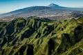 Anaga rural park with the emblematic Mount Teide in the background.