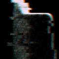 Anaglyph glitch effect hologram