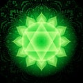 Anahata chakra colorful symbol icon. Heart Chakra.