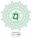 Anahata chakra vector Royalty Free Stock Photo