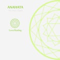 Anahata- The heart chakra which stands for love or healing. Royalty Free Stock Photo