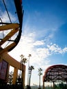 The main entrance of Angel Stadium Royalty Free Stock Photo