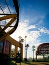 The main entrance of Angel Stadium Royalty Free Stock Photo