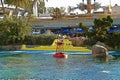 Yellow submarines of the Finding Nemo Submarine Voyage at Disneyland