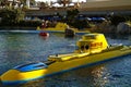 Yellow submarines of the Finding Nemo Submarine Voyage at Disneyland