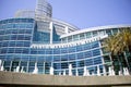 Anaheim Convention Center sign and fountain