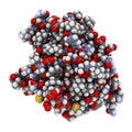 Anakinra rheumatoid arthritis drug, molecular structure. Recombinant form of human interleukin-1 (IL-1) receptor antagonist