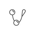 Anal beads line icon