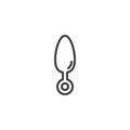 Anal plug line icon