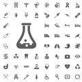 Analisys bulb icon. Medical and Hospital Icon vector Set.