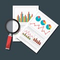 Analitycs search and SEO graphic Royalty Free Stock Photo