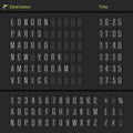 Analog airport scoreboard