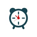 Analog alarm clock icon. Clock showing five minutes to twelve. Deadline concept. Royalty Free Stock Photo