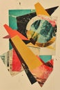 analog art collage from old magazines in vintage pop art style, home dÃÂ©cor