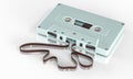 analog audio cassette tape unwound 3d Royalty Free Stock Photo