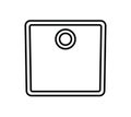 Analog body weight scale icon. Mechanical scale. Outline object isolated on white background. Icon for web