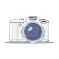 Analog Camera Lens Flat Vector Photography Equipment Media Tool Graphics Royalty Free Stock Photo