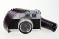 Analog camera and photographic film Royalty Free Stock Photo