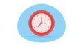 Analog Clock Icon, Time, Punctuality and Schedule Symbol, vector design Generative AI Royalty Free Stock Photo