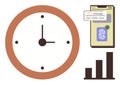 Time Management, Security Verification, and Business Growth Concept Royalty Free Stock Photo